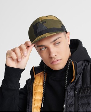 Superdry 6 Panel Twill Férfi Sapka Zöld/Camo | ORNXV8153